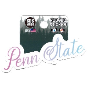rugged sticker script ombre Penn State